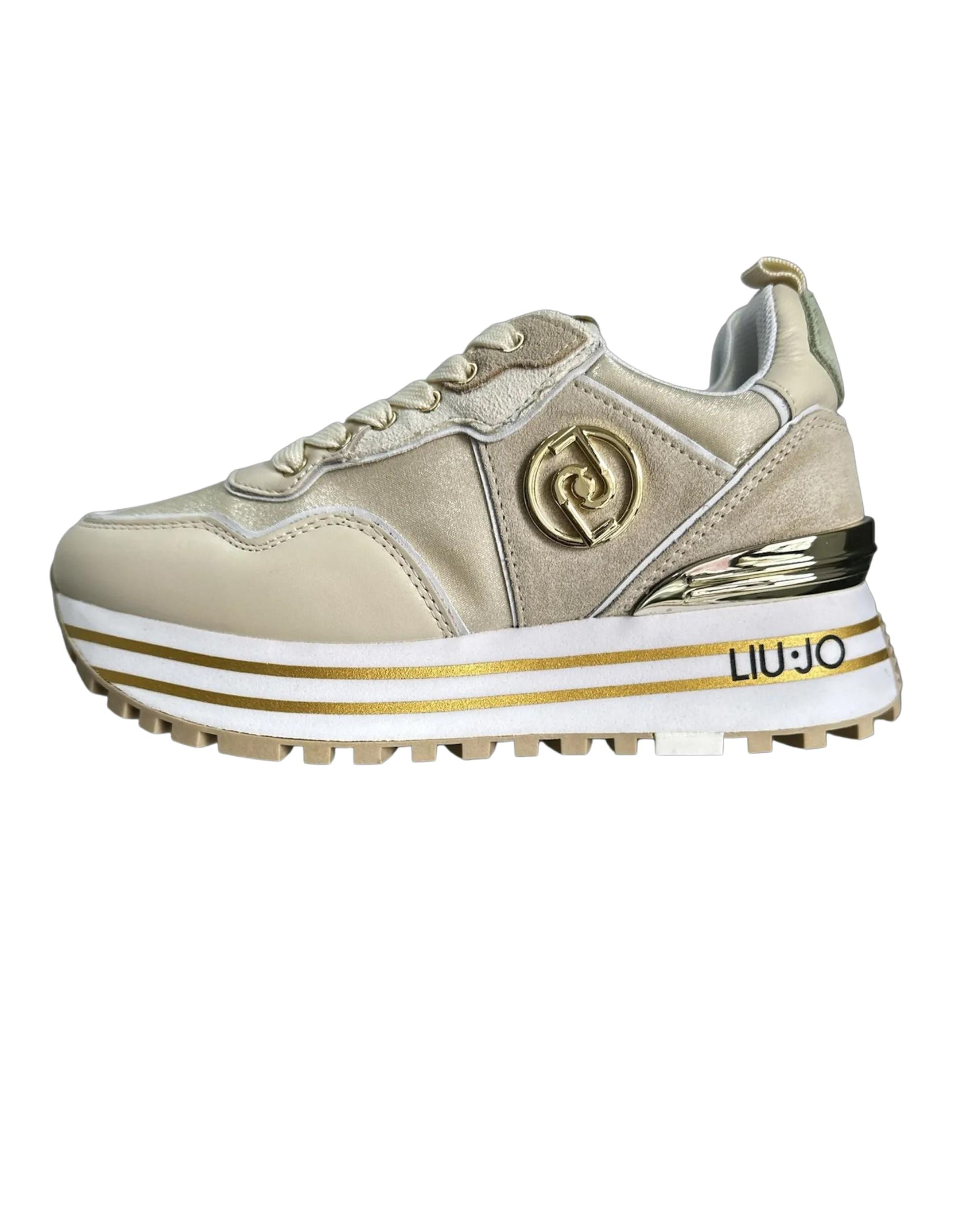 Liu Jo Sneakers Logo Beige Donna – Looev