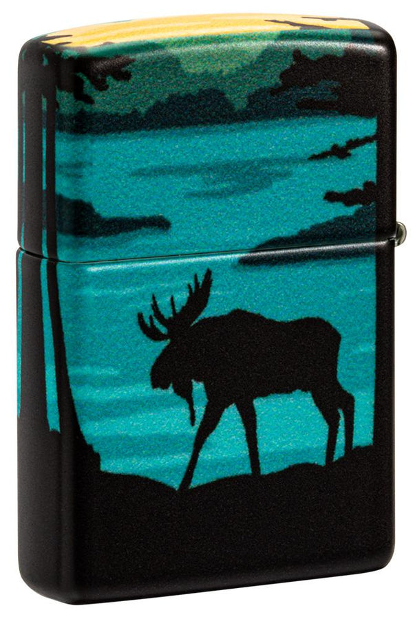 Zippo Moose Landscape 540 Colori Alce Nero Unisex-2