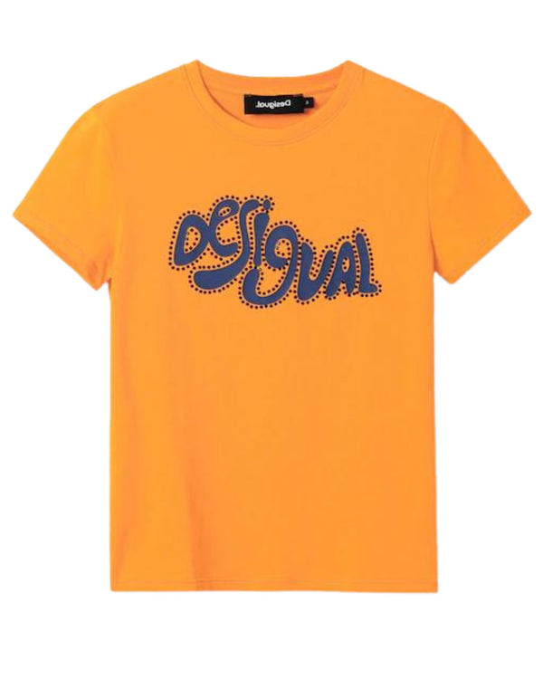 Desigual Woman T-shirt "barcelona" Arancione Donna