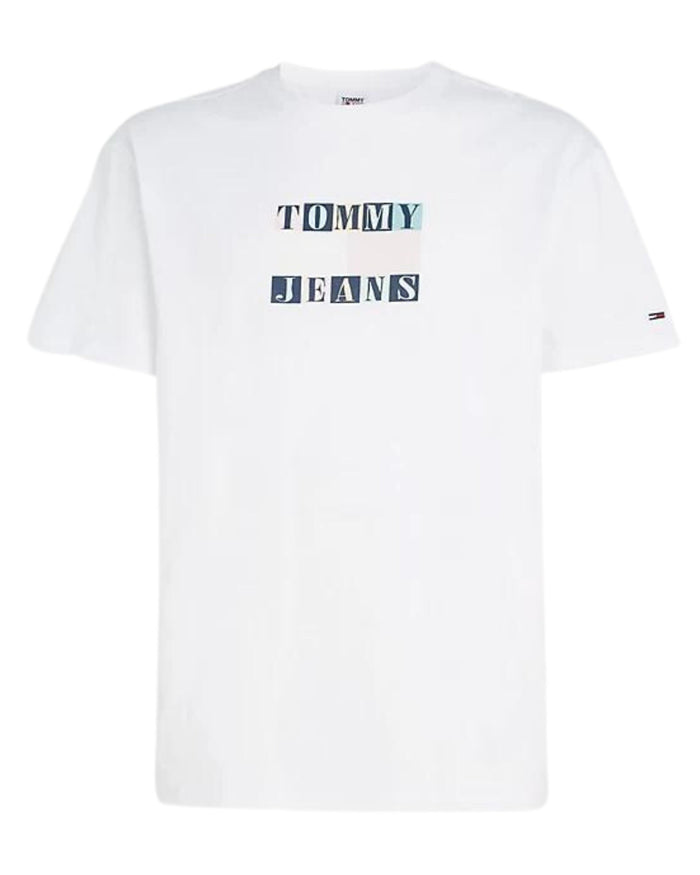 Tommy Jeans Classic Fit Pastel Graphic Cotton T-Shirt White 1