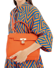 Fracomina Kelly In Eco-leather With Shoulder Strap Orange Women