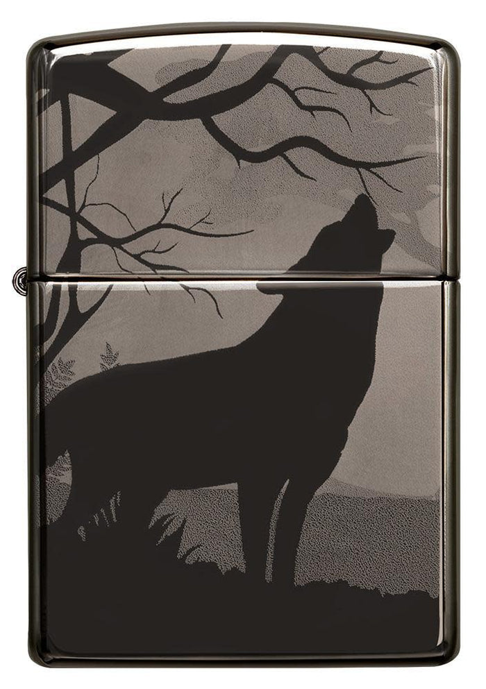 Zippo Wolf 3d Lupo 360 Gradi Nero Unisex 3