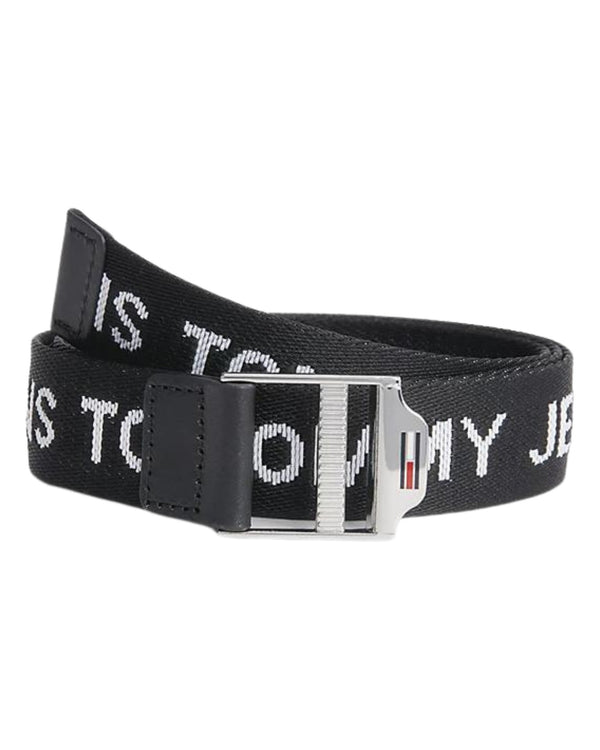 Tommy Jeans Cintura TJW Essential Webbing Belt Nera
