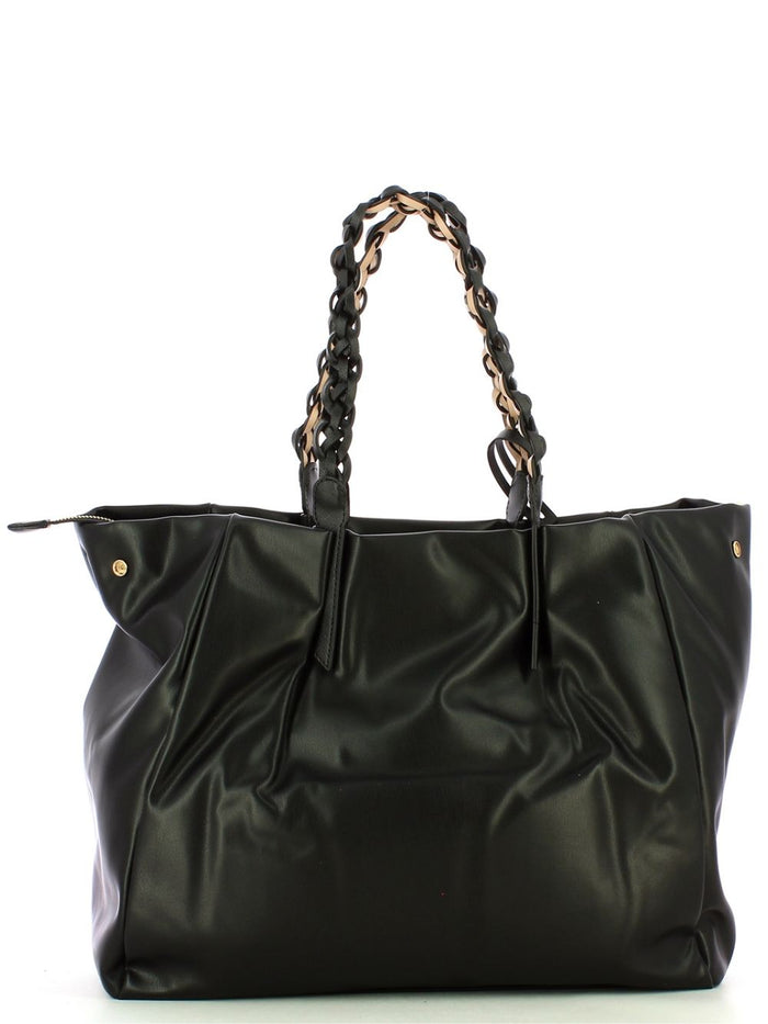 Manila Grace Jasmin Big Bag Ecopelle Black 3