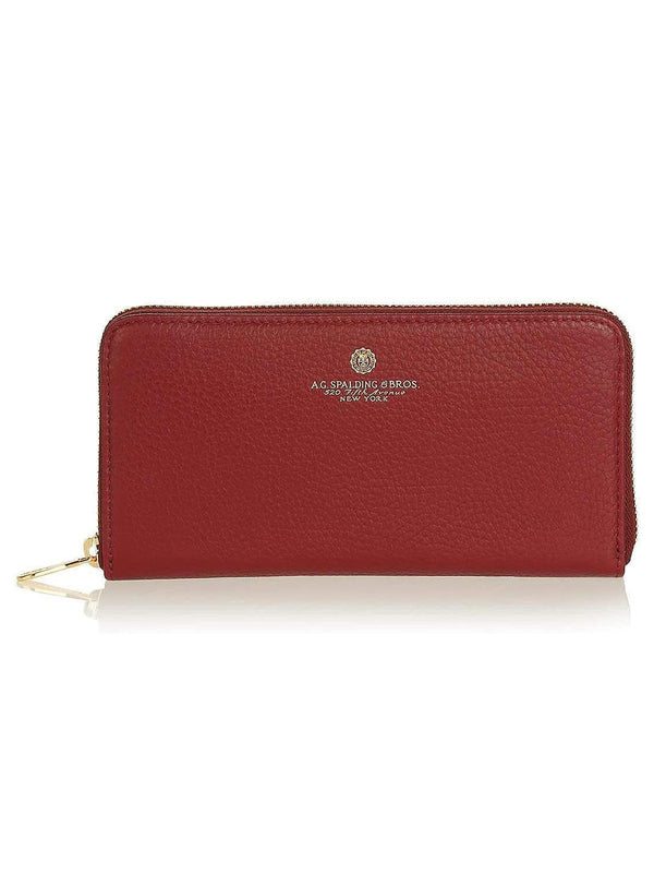 Spalding & Bros A.g. Tiffany Zip Around Maxi Rosso Donna