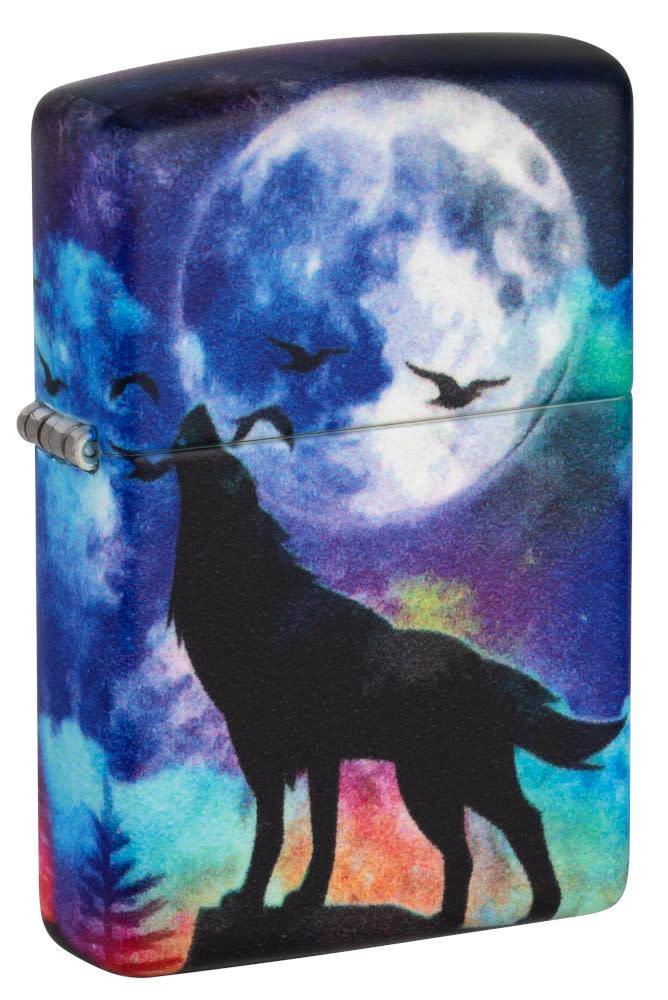 Zippo Wolf Design Lupo Luna Moon 540 Colori Multicolore Unisex 10