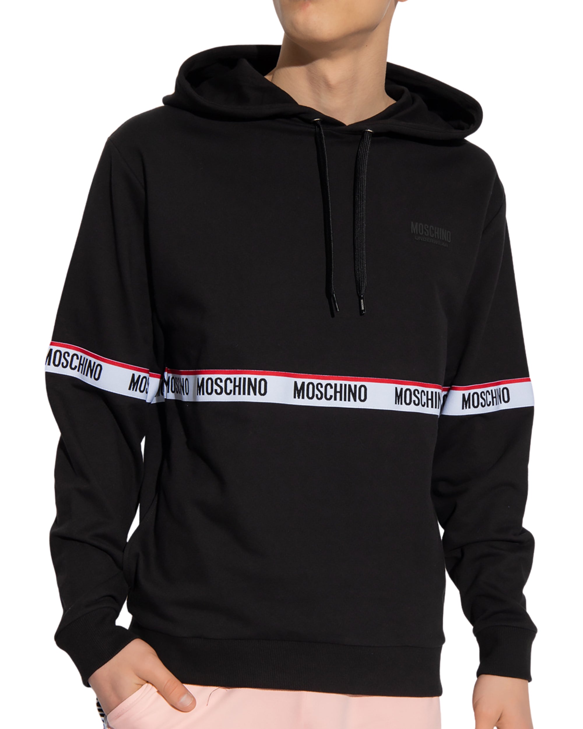 Moschino Underbear Felpa con Cappuccio Cotone Nero