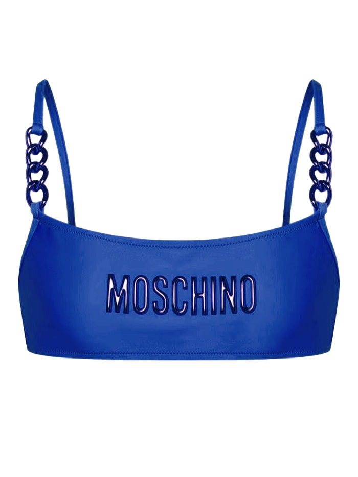 Moschino Swim Bikini Top Fascia Blu Donna 1