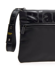 Blauer Borsa clutch borsetta polso mano pochette Strip Nero