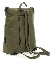 Gabs Zaino Grande con versione Borsa Shopper 100% Pelle Opaco Verde Militare