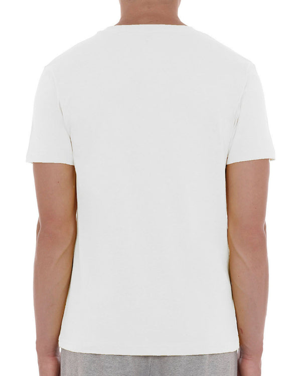 Moschino Swim T-Shirt Icecream Logo Cotone Bianco-2