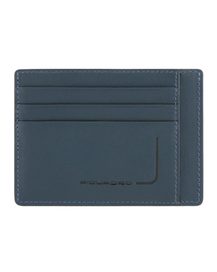 Piquadro Blue Leather Credit Card Unisex 1