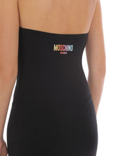 Moschino Swim Vestito Mare Corto Cotone Nero