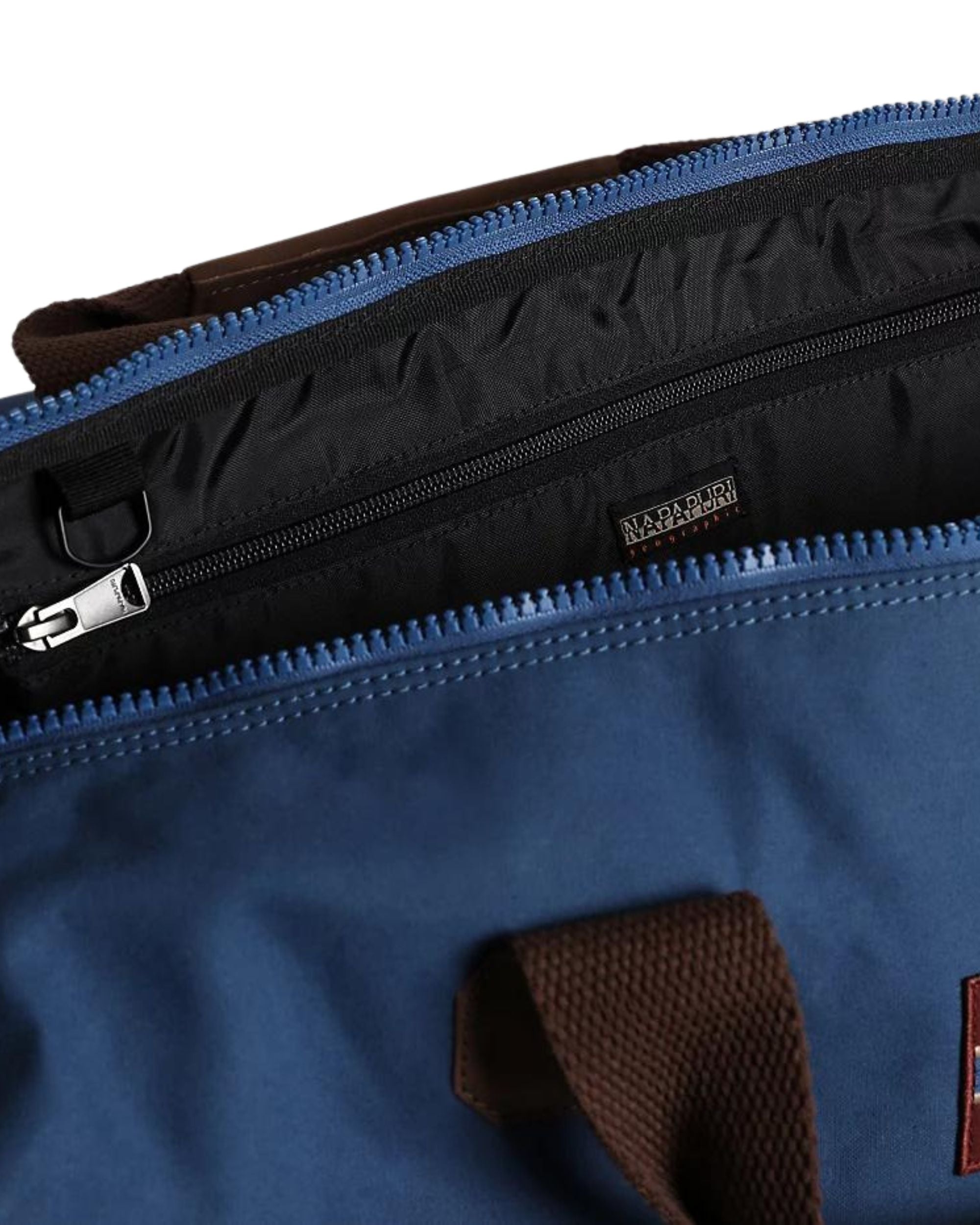 Napapijri Borsa da Viaggio con Tracolla Amovibile e Regolabile Blu in Cotone Cerato