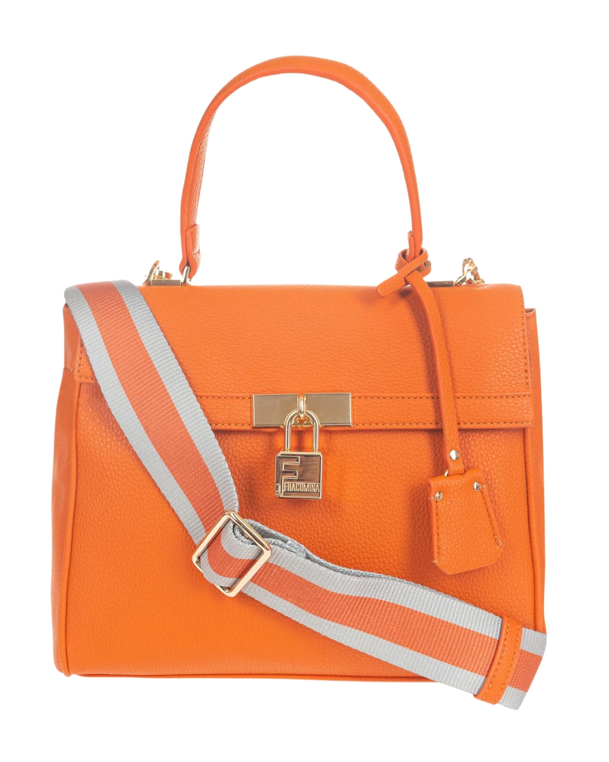 Fracomina Kelly In Eco-leather With Shoulder Strap Orange Women