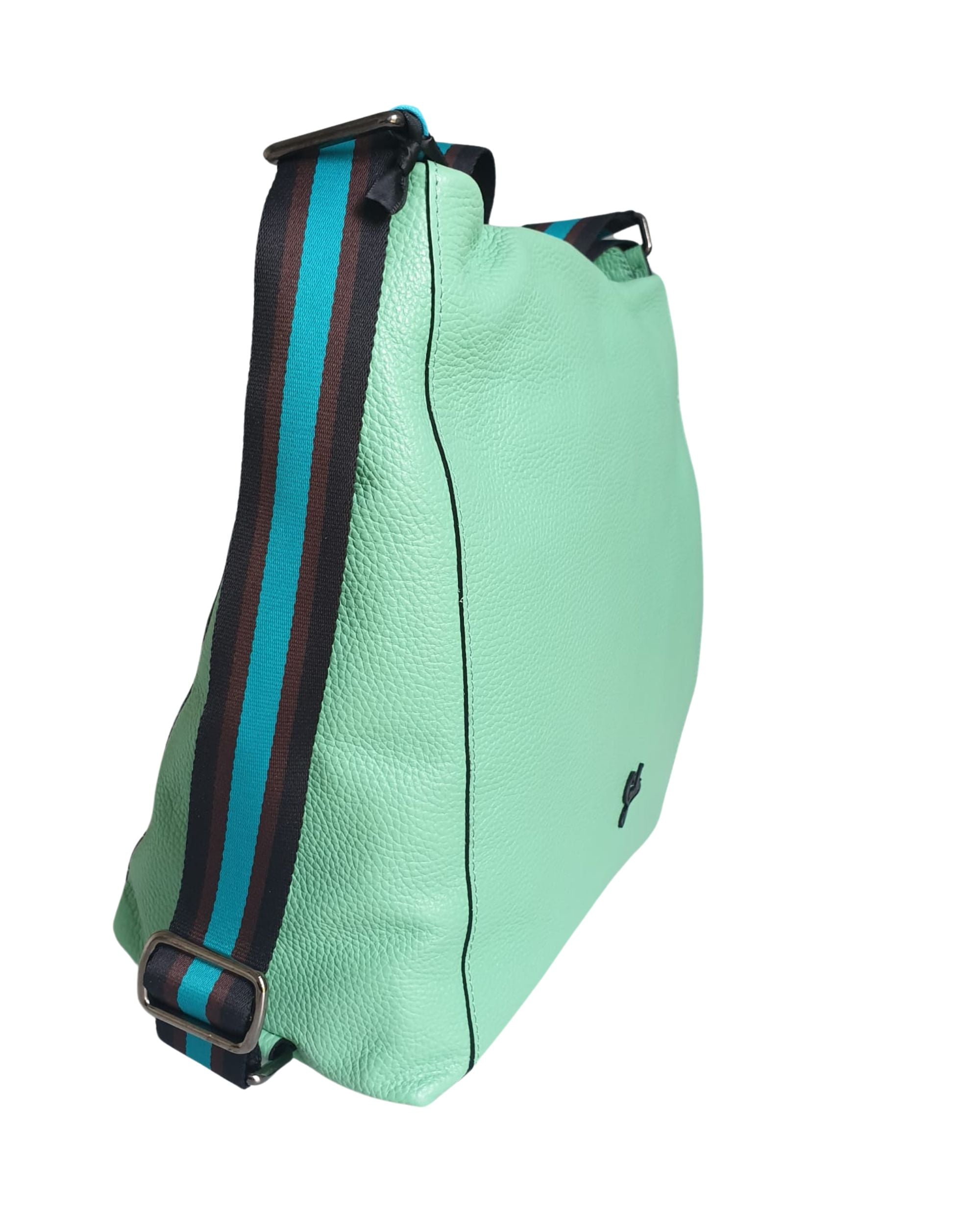 Gabs Green Hammered Leather Shoulder Bag