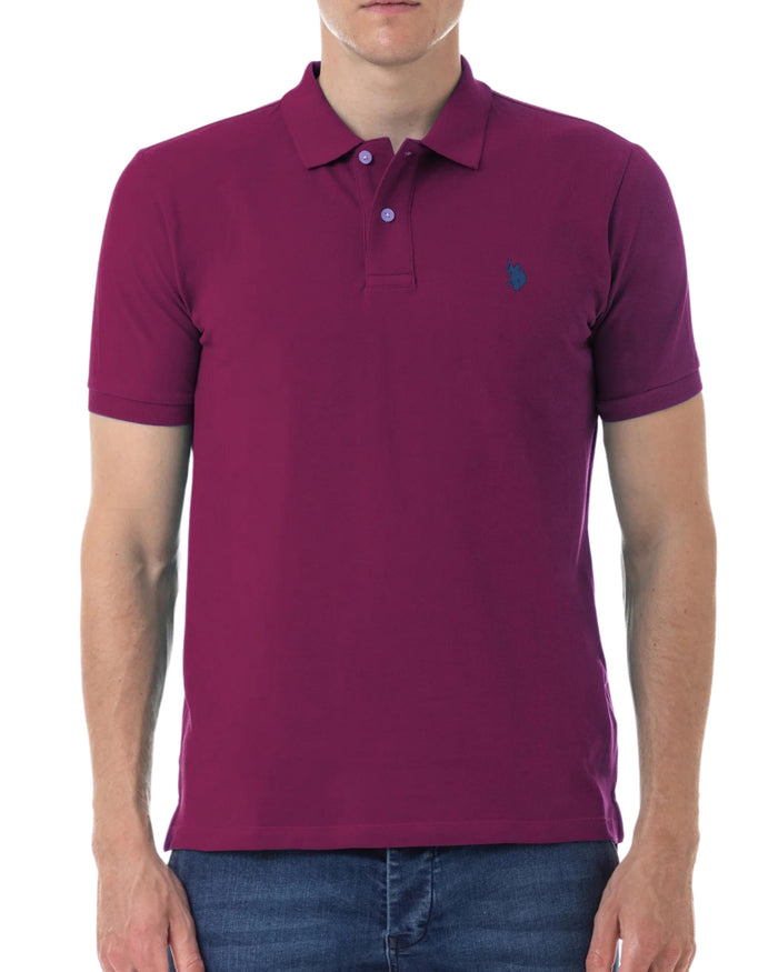 U.S. Polo Assn. T-Shirt Logo Fronte e Retro Cotone Viola 2