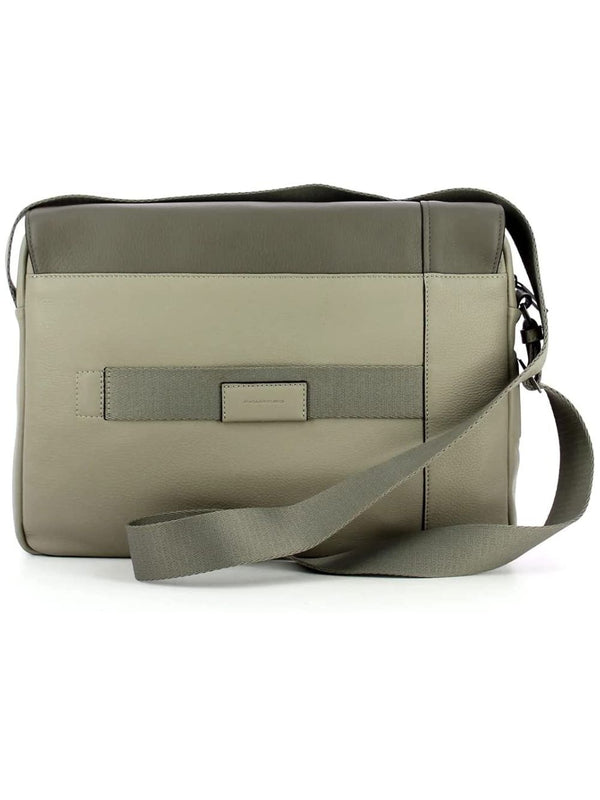 Piquadro Donna Unisex Messenger Tracolla Porta Pc Laptop Computer Grigio Uomo-2