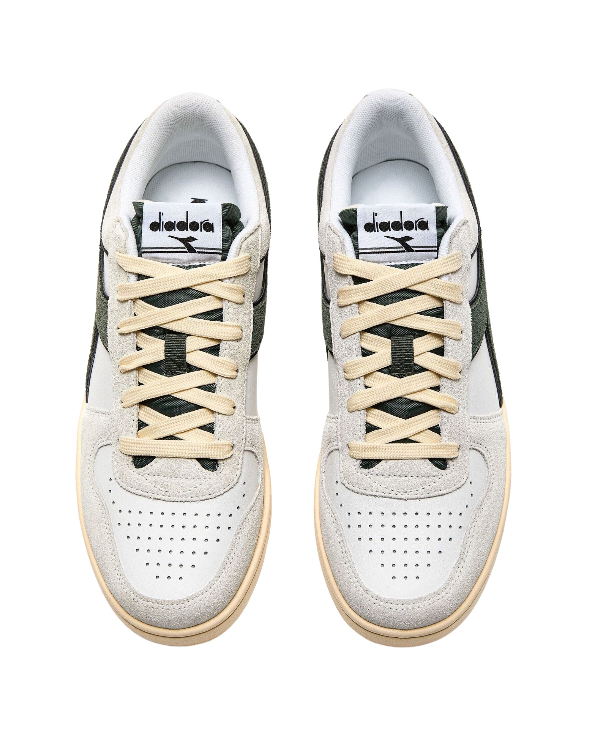Diadora Sneakers Magic Basket Low Suede Leather Bianco