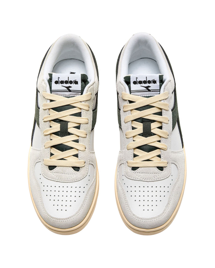 Diadora Magic Basket Low Suede Leather Sneakers White 3