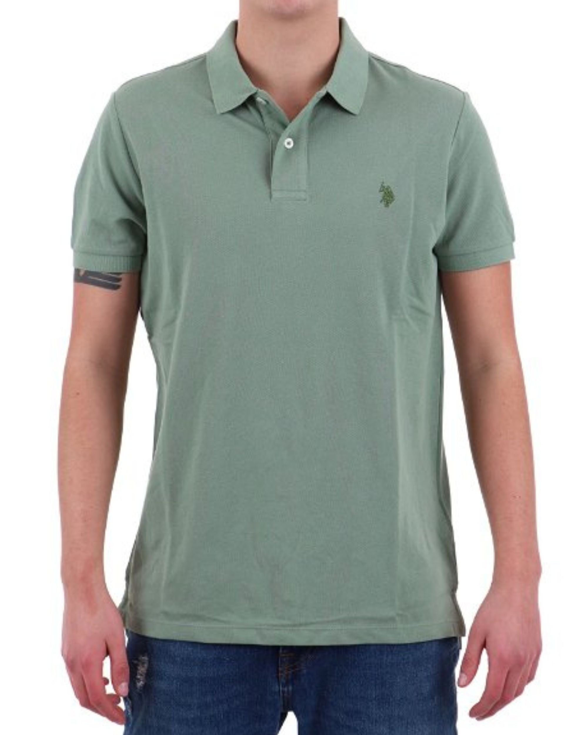 U.S. Polo Assn. T-Shirt Logo Fronte e Retro Verde