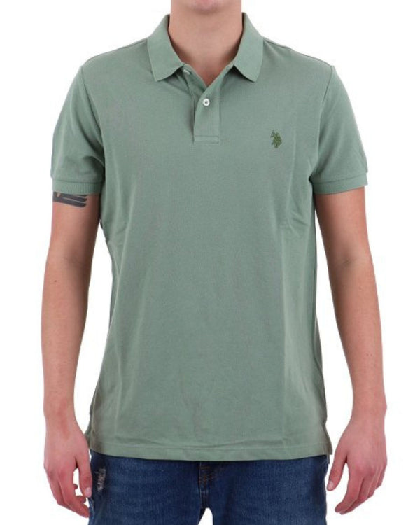 U.S. Polo Assn. T-Shirt Logo Fronte e Retro Verde-2