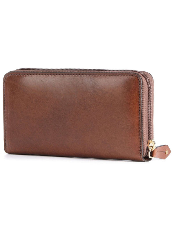 The Bridge Zip Around Rfid Credit Card Holder Brown Women-2