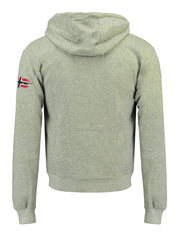 Geographical Norway felpa Garadock Cappuccio Misto Cotone Outdoor Grigio Uomo