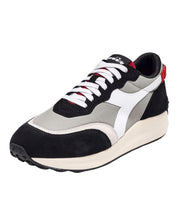 Diadora Sneakers Race Nyl Pelle Stonewashed Used Nero