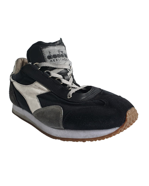 Diadora Heritage Sneakers Equipe H Dirty Stone Wash Evo Pelle/Tela Nero-2