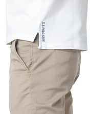 US Polo Assn. T-shirt Logo Front and Back in White Cotton