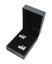 Stdupont Rectangular Diamond Tip Silver Men