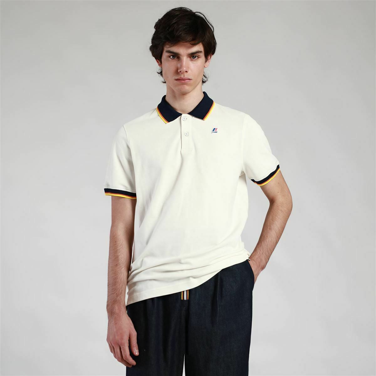 K-way Vincent Total Contrast Bianco Uomo