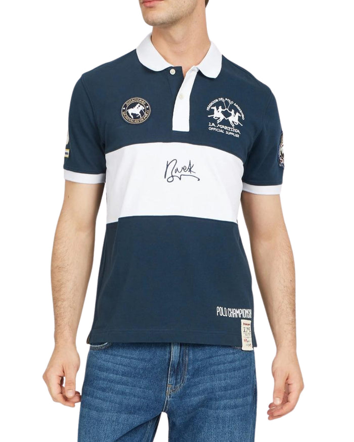 La Martina Polo Velibor S/s Cotton Jersey Blue Men 1