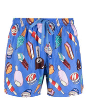 Moschino Swim Fantasia con Stampa CNI Gelato Blu