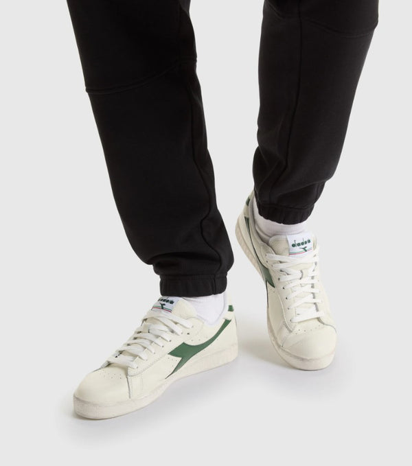 Diadora Sneakers Game L Low Waxed Pelle Bianco/Verde Fogliame-2
