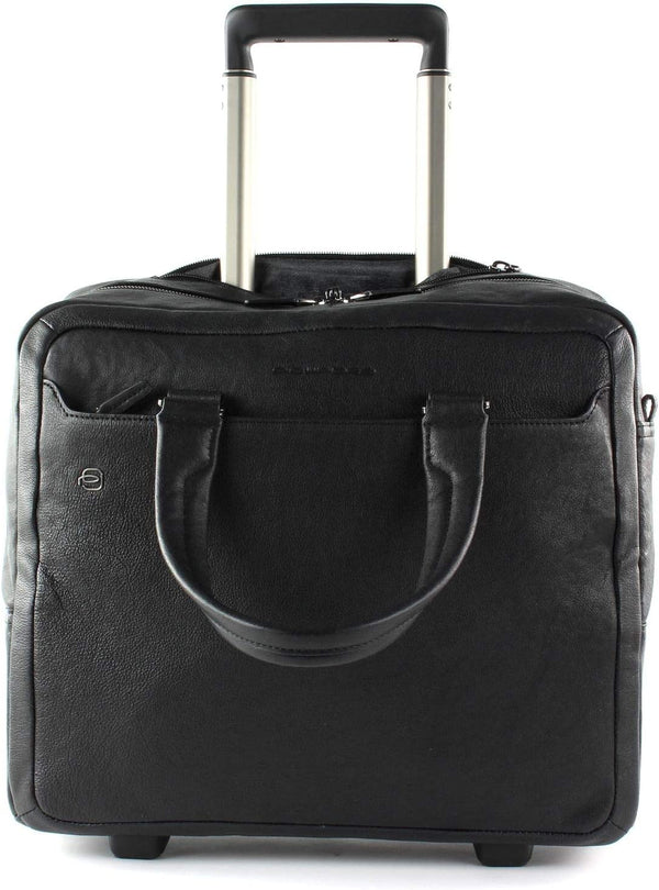 Piquadro Cartella Trolley Porta Pc Ipad 10,5 Pollici Valigia Black Square Nero Uomo