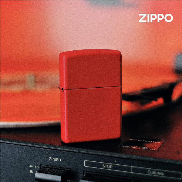 Zippo Red Matte Red Unisex-2