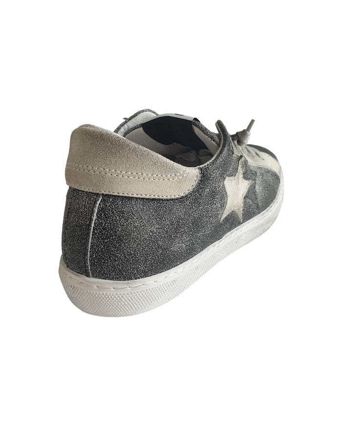 2star Sneaker Low Effetto Crackle Grigio Uomo 3