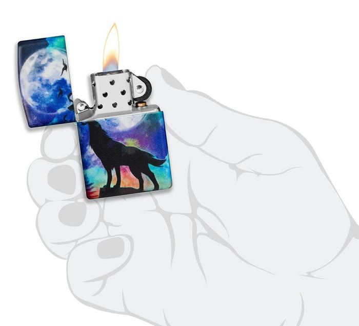 Zippo Wolf Design Lupo Luna Moon 540 Colori Multicolore Unisex 9