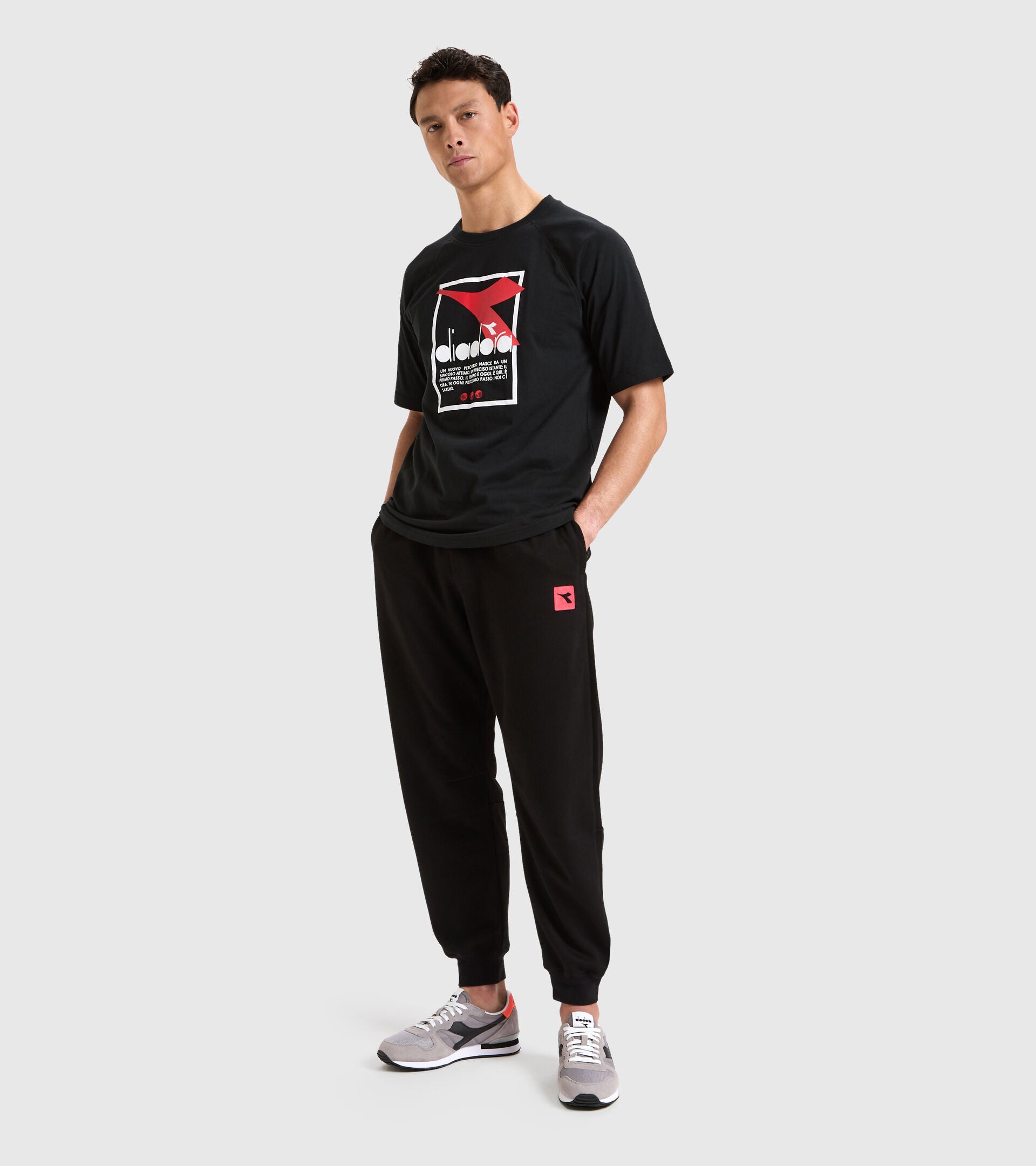 Diadora T-Shirt Urbanity Cotone Nero