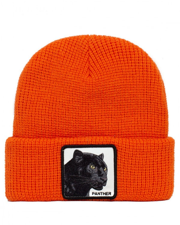 Goorin Bros. Beanie Hat Cap With Front Patch And Side Logo Orange Unisex