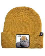 Goorin Bros. Cappello Beanie Hat Cuffia Con Patch Frontale E Logo Su Lato Marrone Unisex