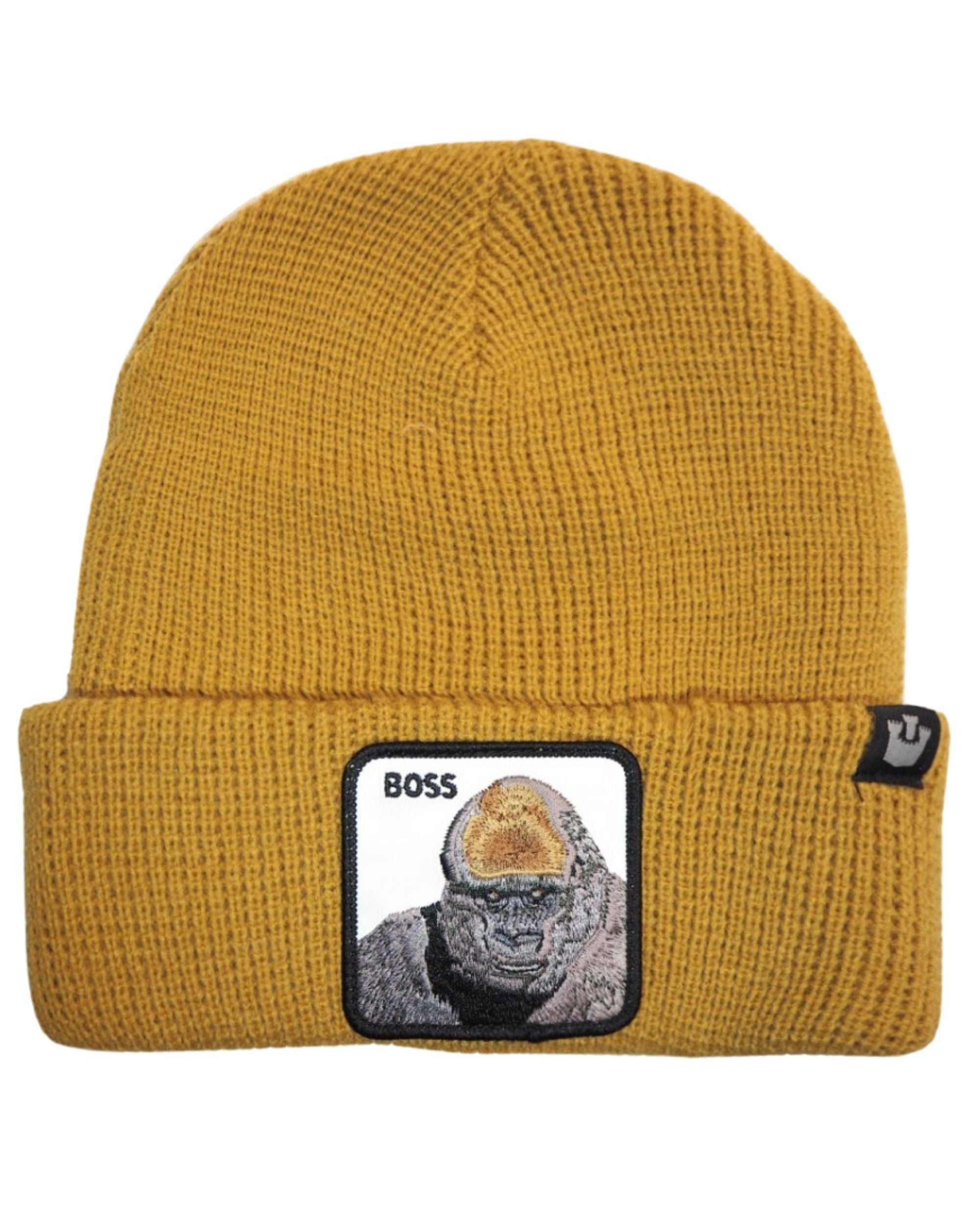 Goorin Bros. Cappello Beanie Hat Cuffia Con Patch Frontale E Logo Su Lato Marrone Unisex
