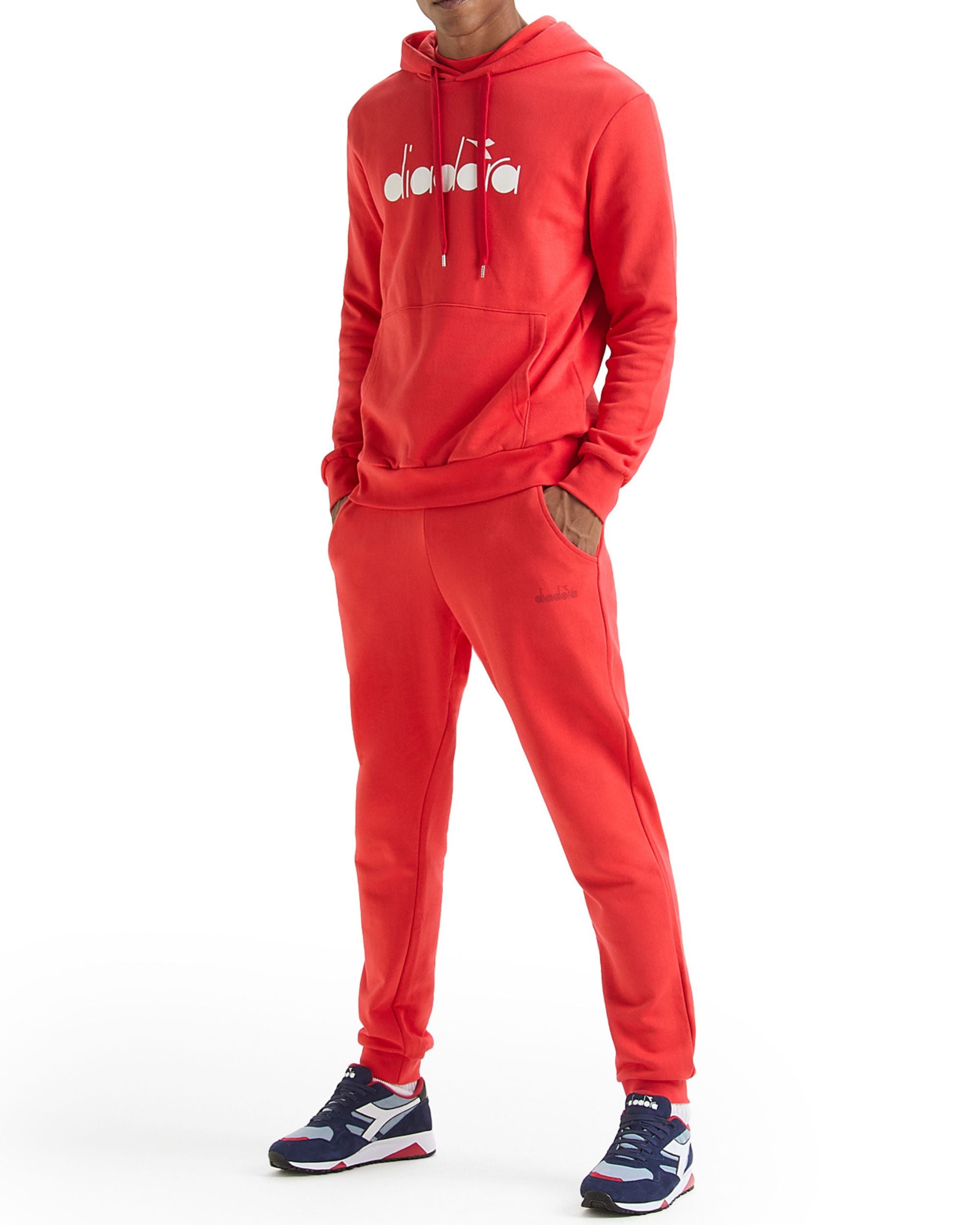 Diadora Hoodie Big Logo Cotton Red