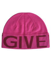 Givenchy Beanie Hat Big Logo Wool Purple