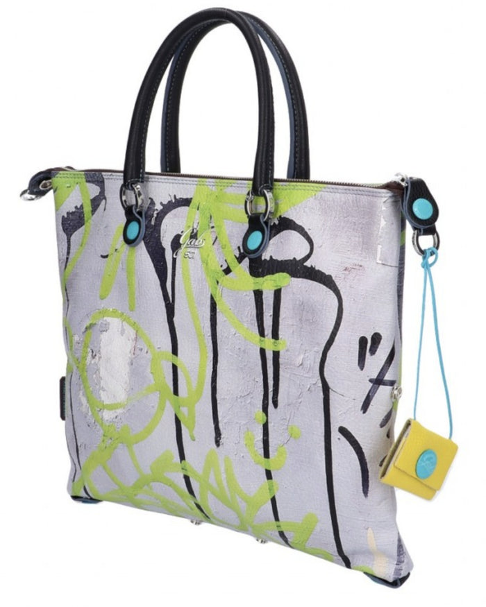 Gabs Shopper Trasformabile Bauletto Zaino Pelle Grigio 3