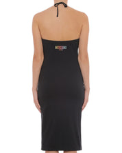 Moschino Swim Vestito Mare Corto Cotone Nero