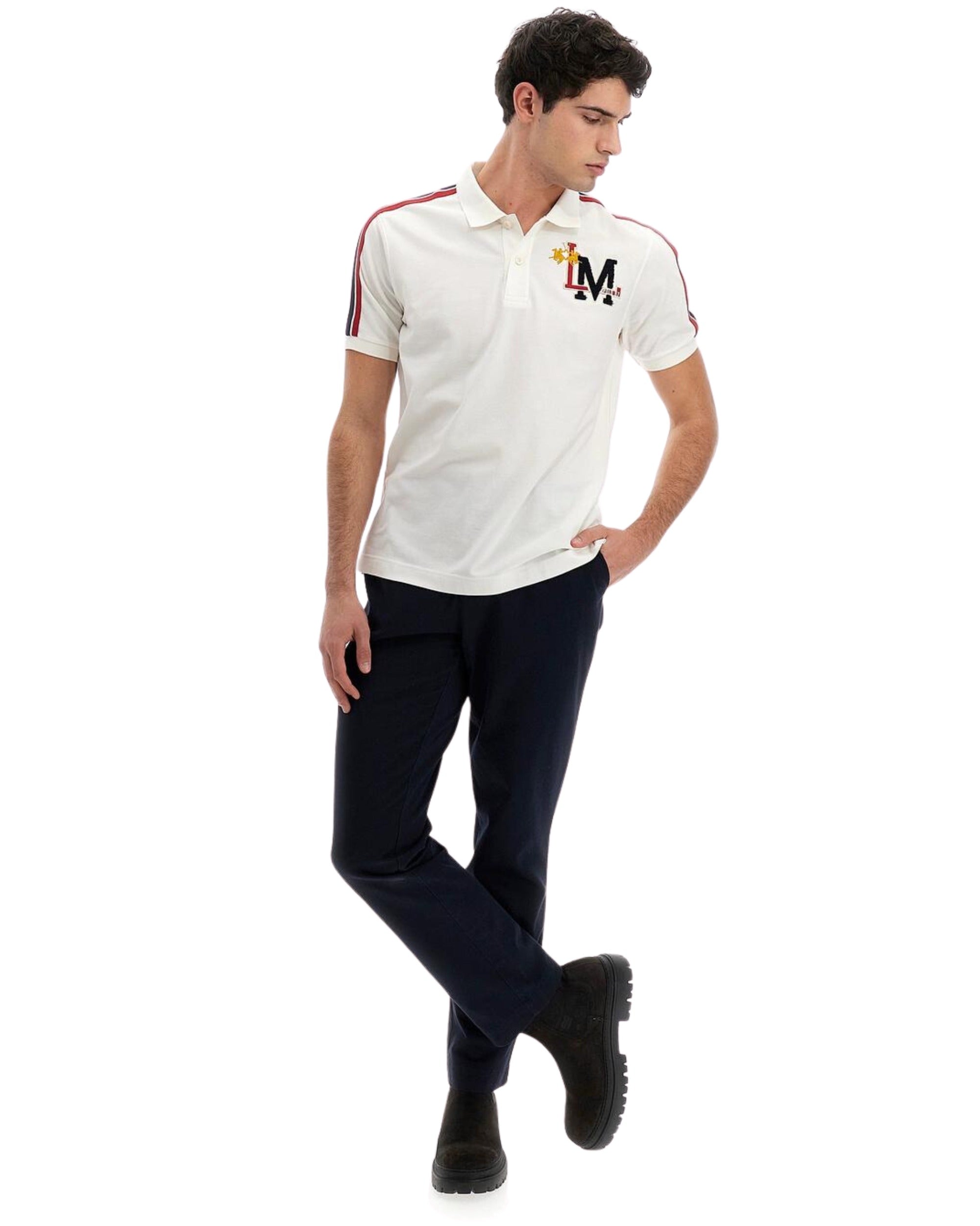 La Martina Polo Manica Corta Wai Regular Fit Bianco