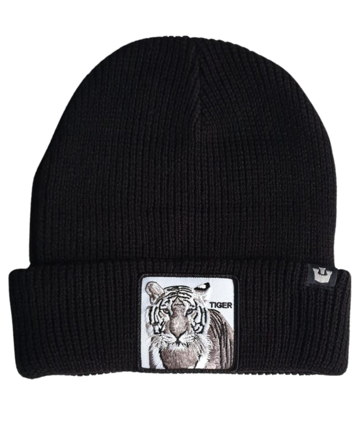 Goorin Bros. Beanie Hat Cap With Front Patch And Side Logo Black Unisex 1